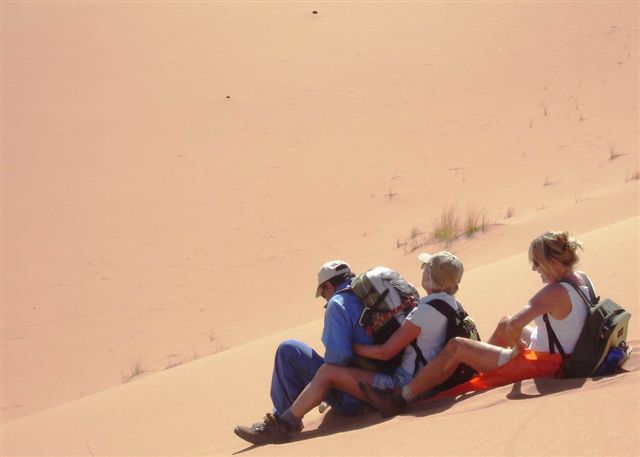 A different way to go down a dune