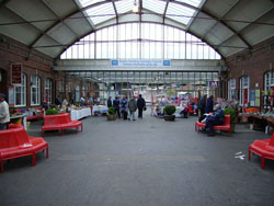 Our Banner at Bridlington Station